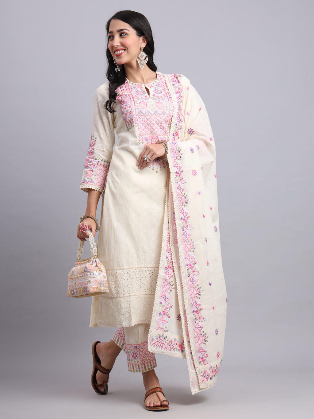 Rajasthani Embroidered Kurta Set for Women