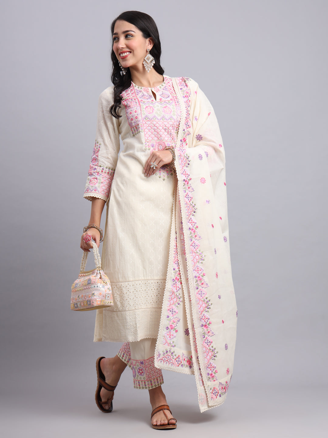 Rajasthani Embroidered Kurta Set for Women