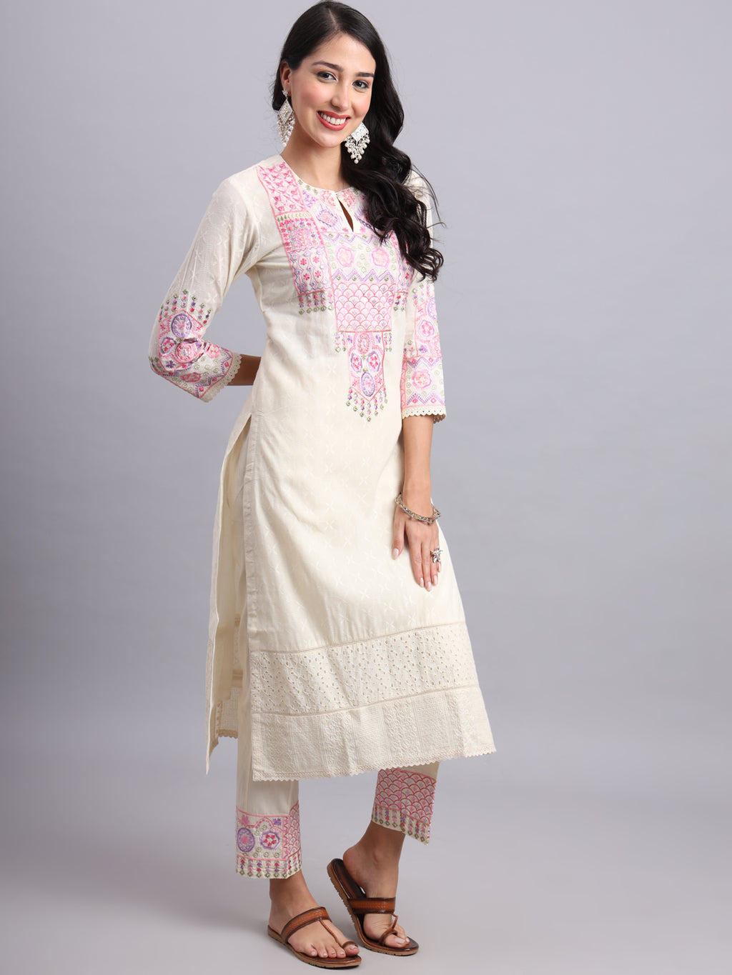 Rajasthani Embroidered Kurta Set for Women