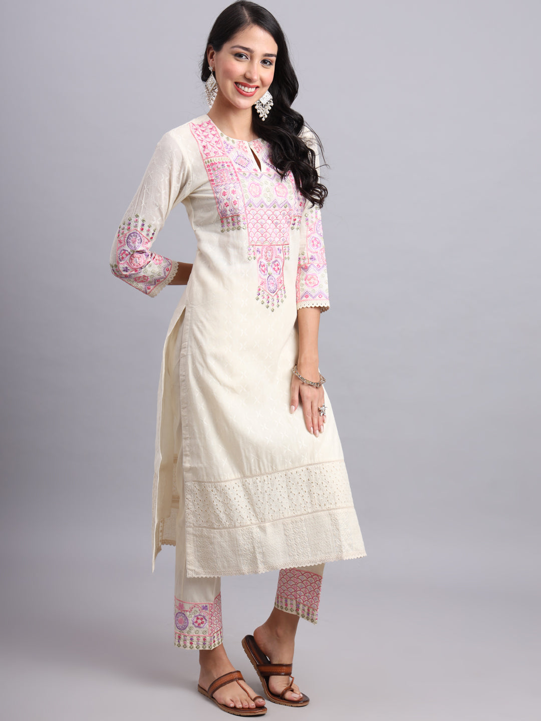 Rajasthani Embroidered Kurta Set for Women