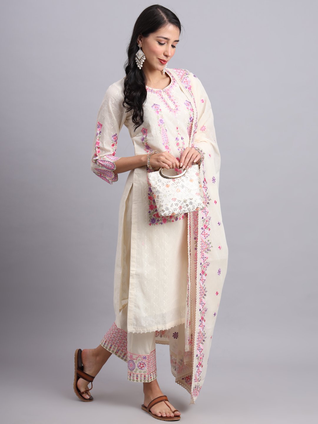 Rajasthani Yog Kurta Set – Parsi Embroidery Ethnic Wear for Women
