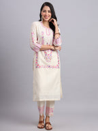 Rajasthani Yog Kurta Set – Parsi Embroidery Ethnic Wear for Women
