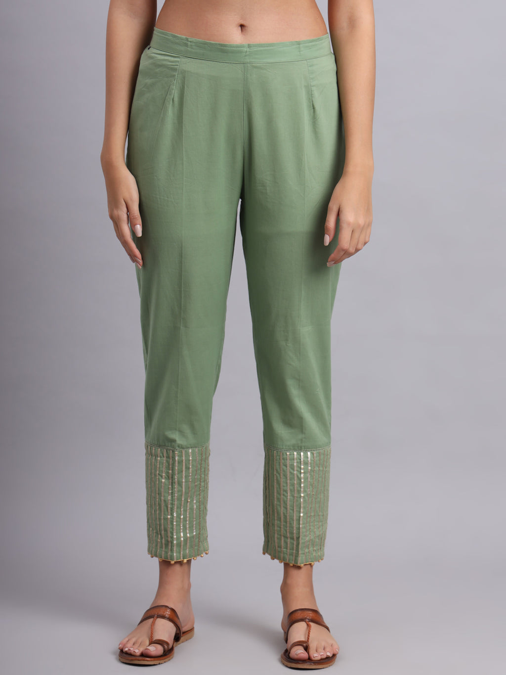 Gota Green Kurta Set – Subtle Shine, Everyday Grace