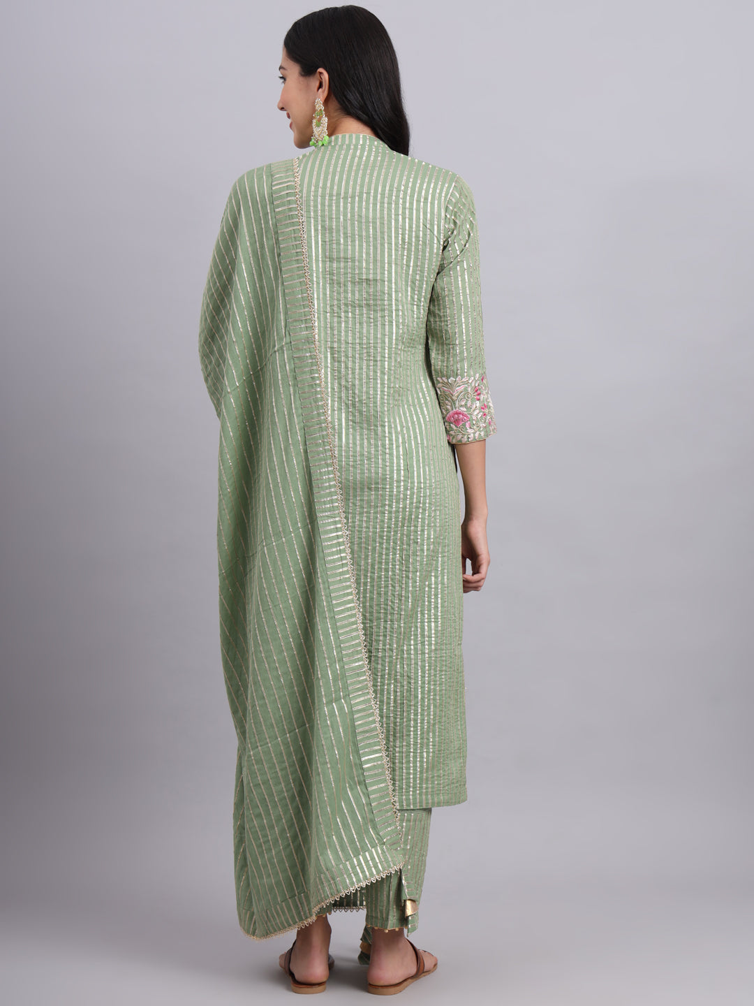 Gota Green Kurta Set – Subtle Shine, Everyday Grace