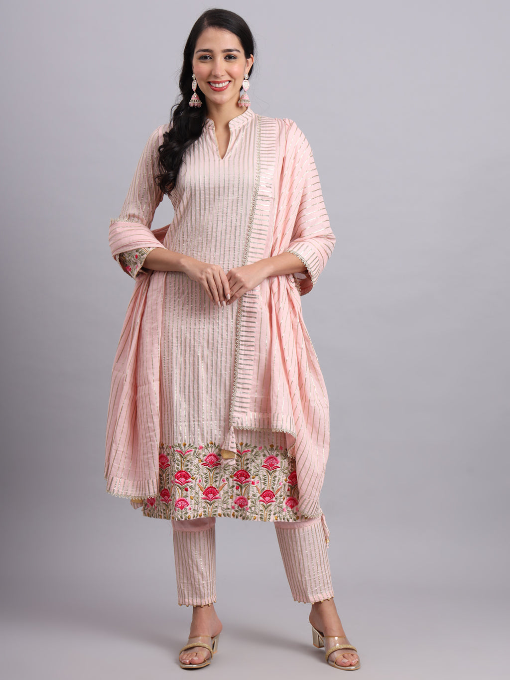 Baby Pink Gota Co-ord Set – Subtle Elegance for Festivals