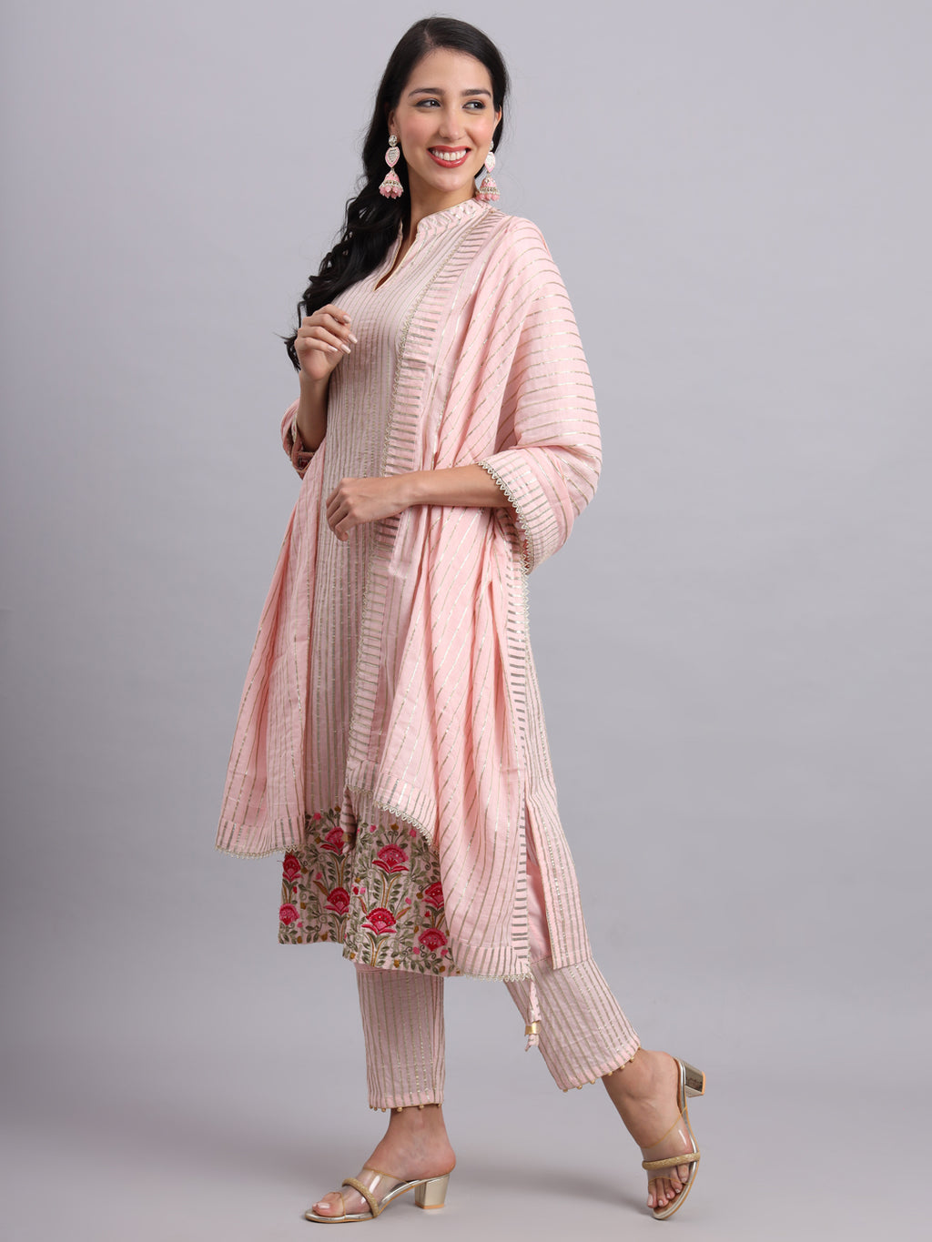 Baby Pink Gota Co-ord Set – Subtle Elegance for Festivals