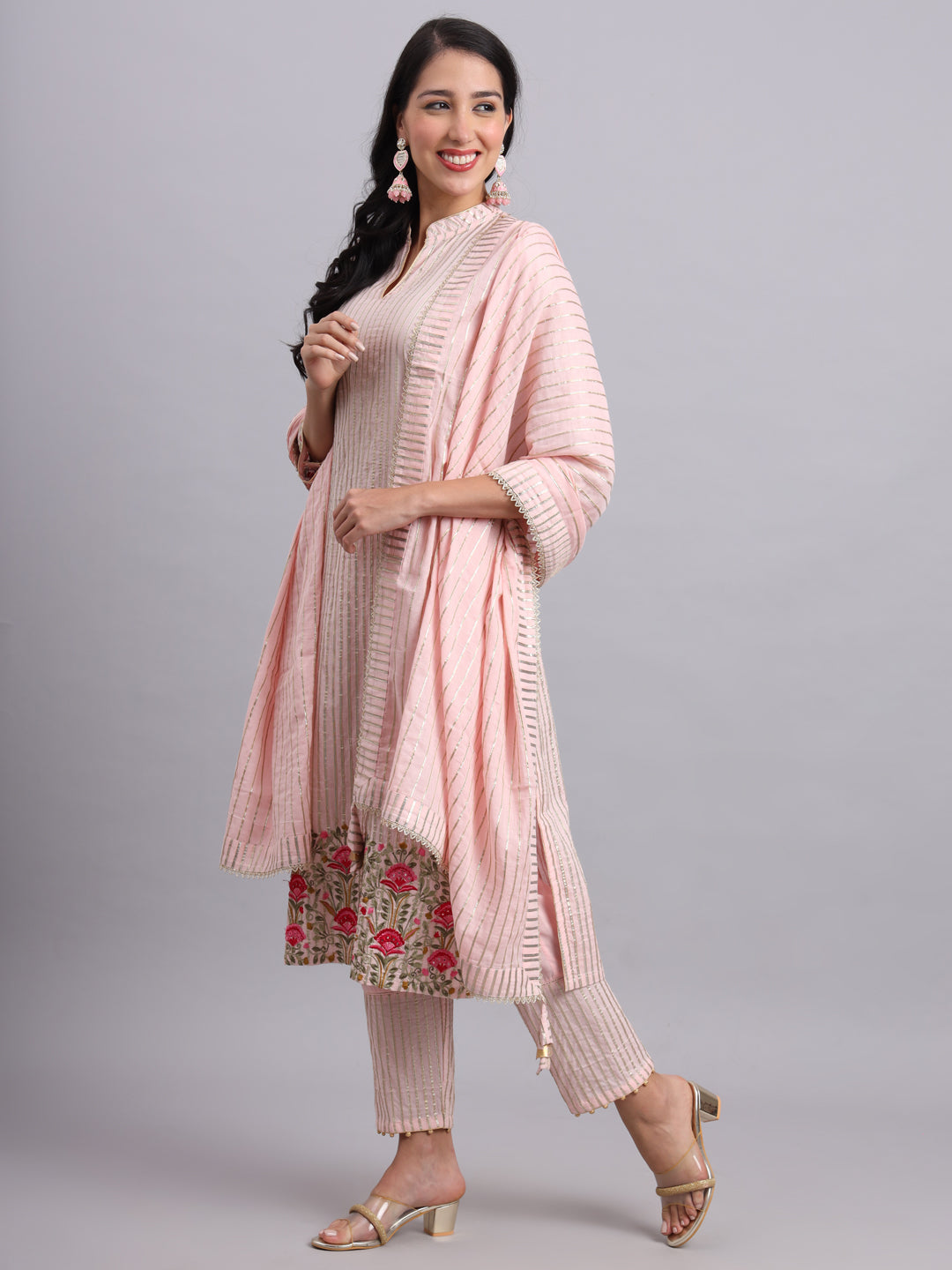 Baby Pink Gota Co-ord Set – Subtle Elegance for Festivals