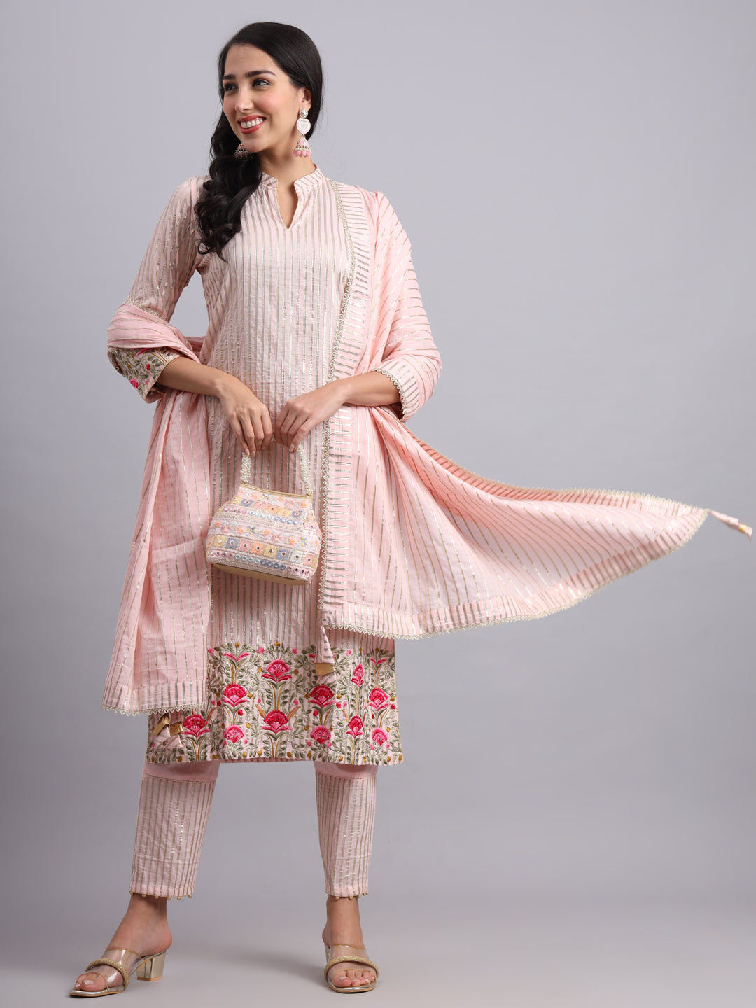 Baby Pink Gota Co-ord Set – Subtle Elegance for Festivals