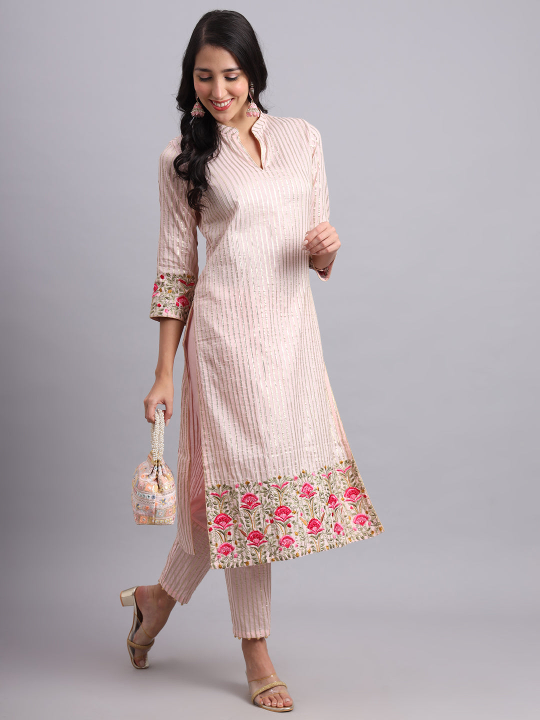 Baby Pink Gota Co-ord Set – Subtle Elegance for Festivals