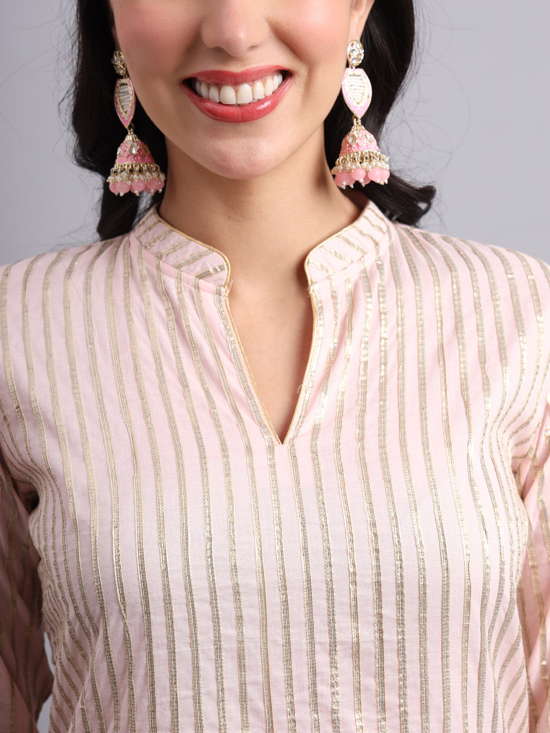 Baby Pink Gota Co-ord Set – Subtle Elegance for Festivals