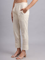 The Ivory Bloom Kurta Set – Graceful Embroidery for Women