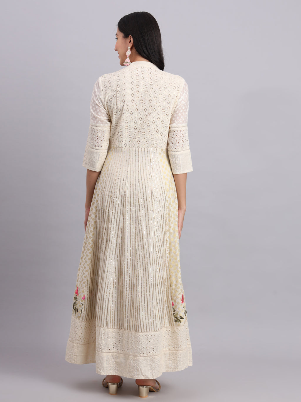Noor-e-Jecat Frock Set – Elegant Anarkali Kurta with Sharara