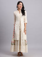 Noor-e-Jecat Frock Set – Elegant Anarkali Kurta with Sharara