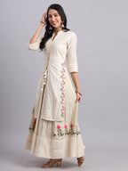 Noor-e-Jecat Frock Set – Elegant Anarkali Kurta with Sharara