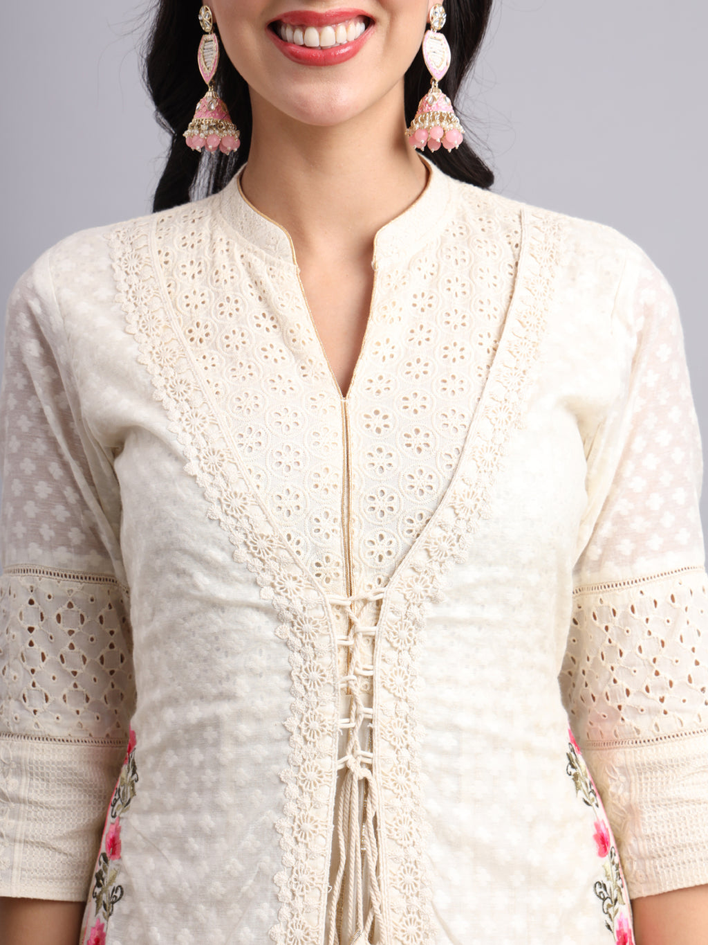 Noor-e-Jecat Frock Set – Elegant Anarkali Kurta with Sharara