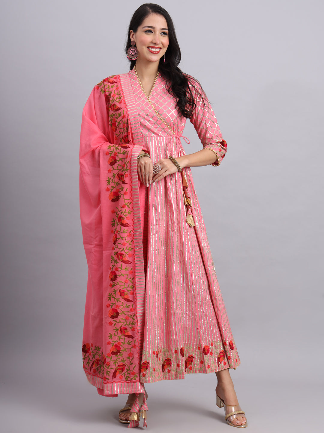Royal Rose Gota Kurta Set – Elegant Traditional Wear for Weddings & Festivities