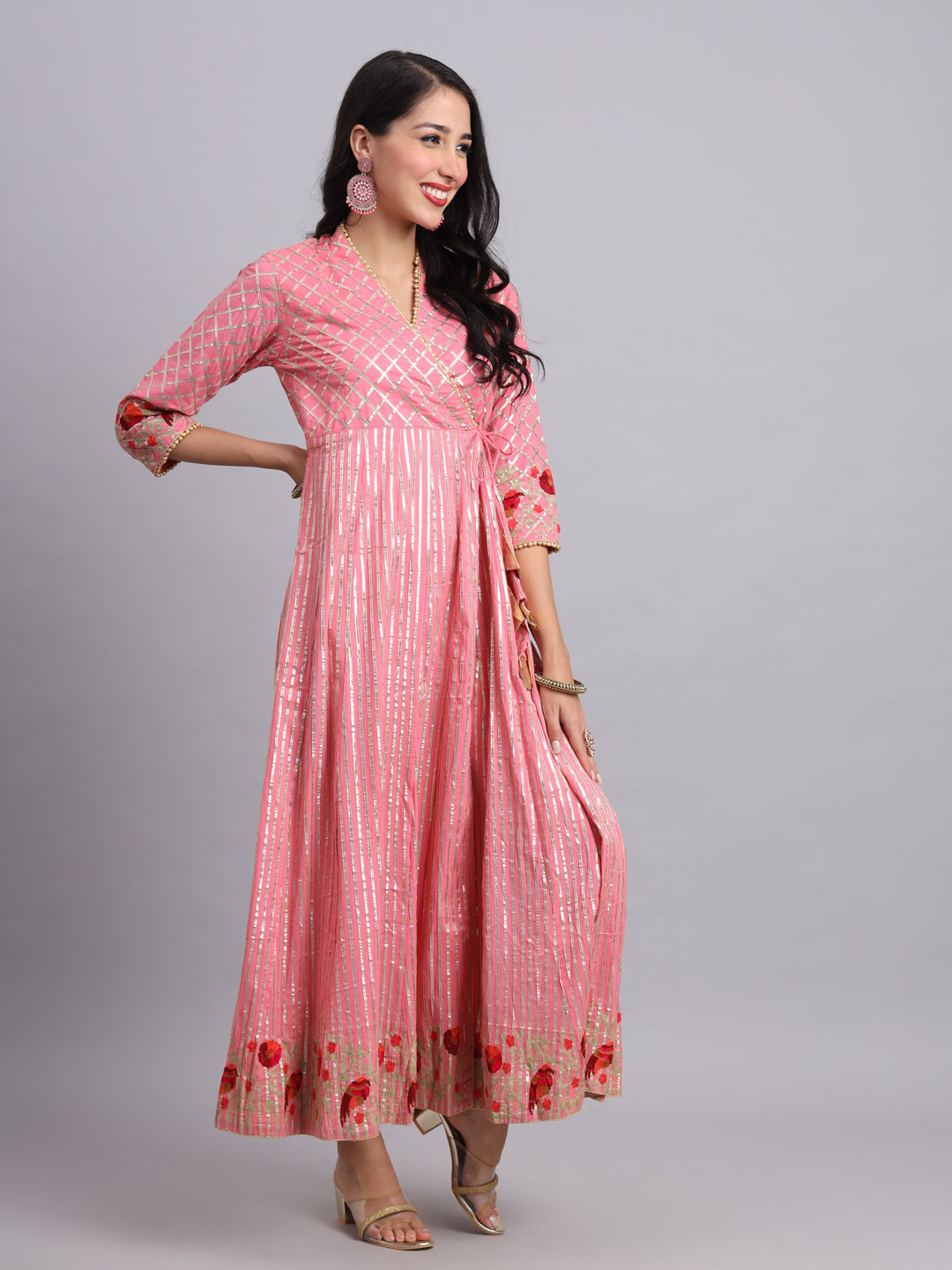 Royal Rose Gota Kurta Set – Elegant Traditional Wear for Weddings & Festivities