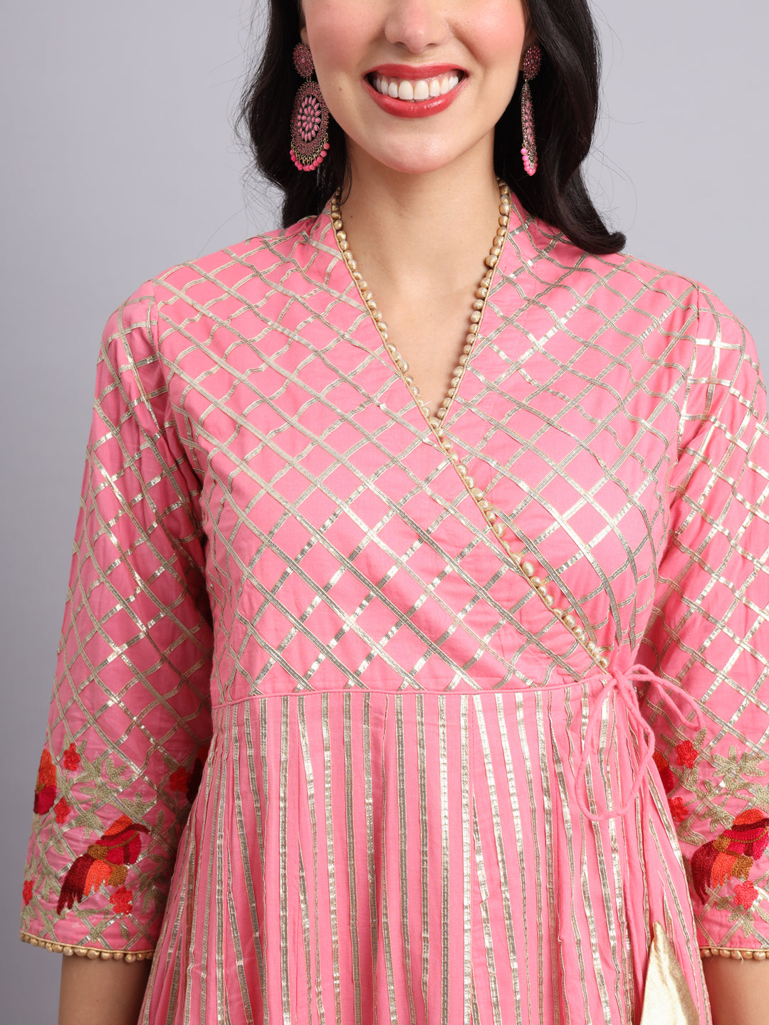Royal Rose Gota Kurta Set – Elegant Traditional Wear for Weddings & Festivities