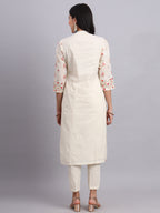 Floral Embroidered Maslin Kurta Set – Elegant Soft Ethnic Wear