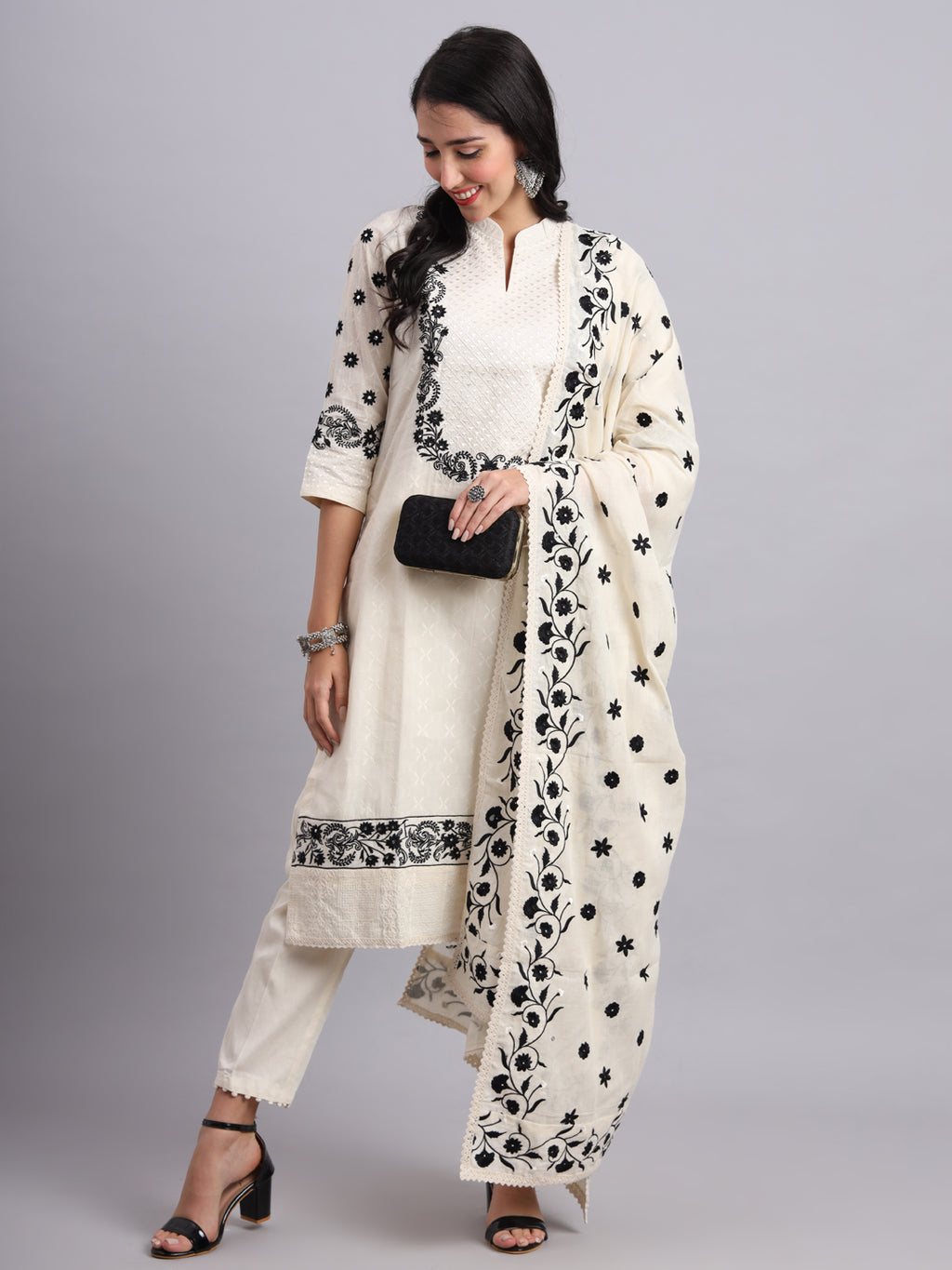 Midnight Muse Co-Ord Set – Elegant Black Cotton Co-Ord Set for Women