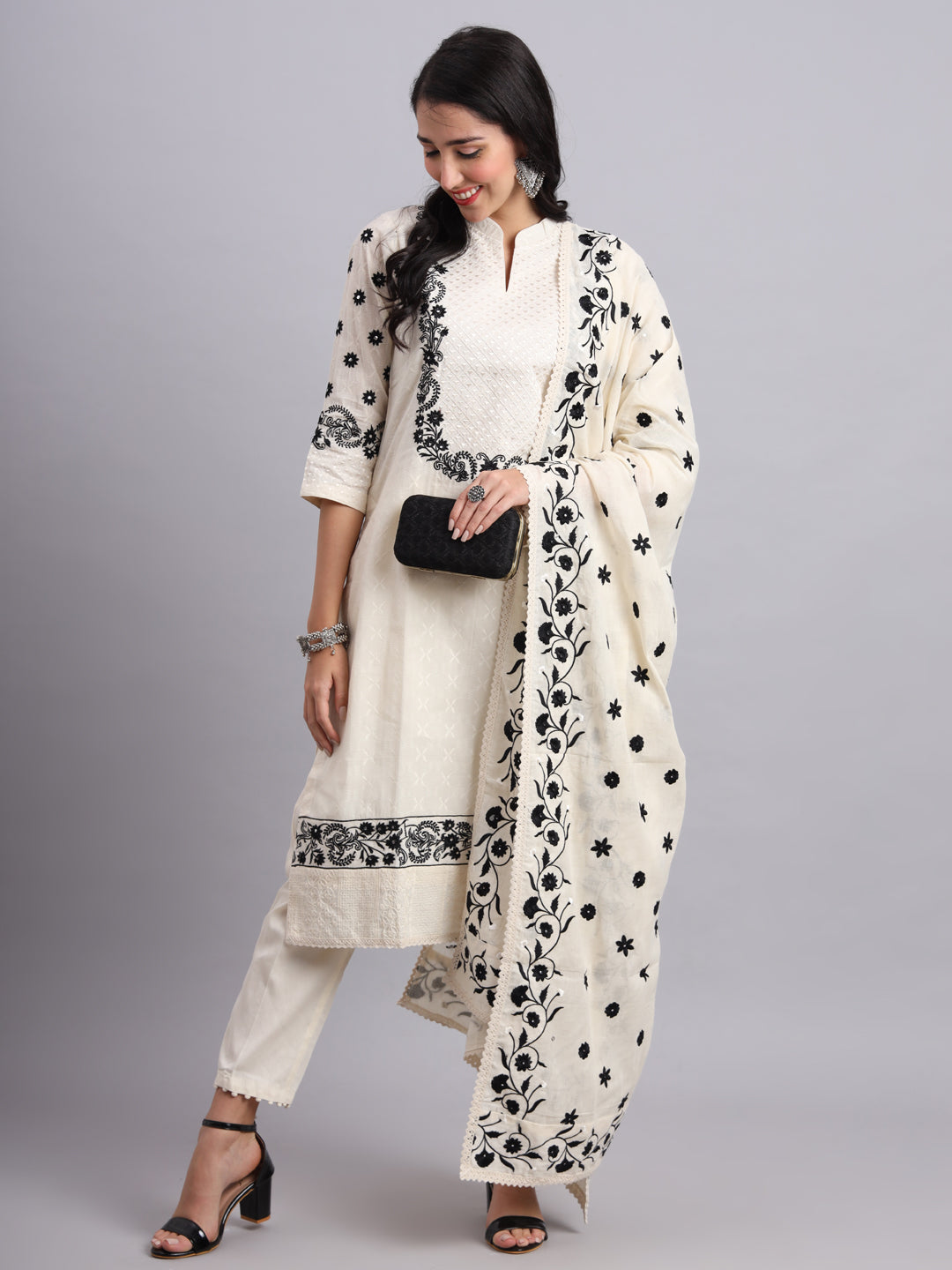 Midnight Muse Co-Ord Set – Elegant Black Cotton Co-Ord Set for Women