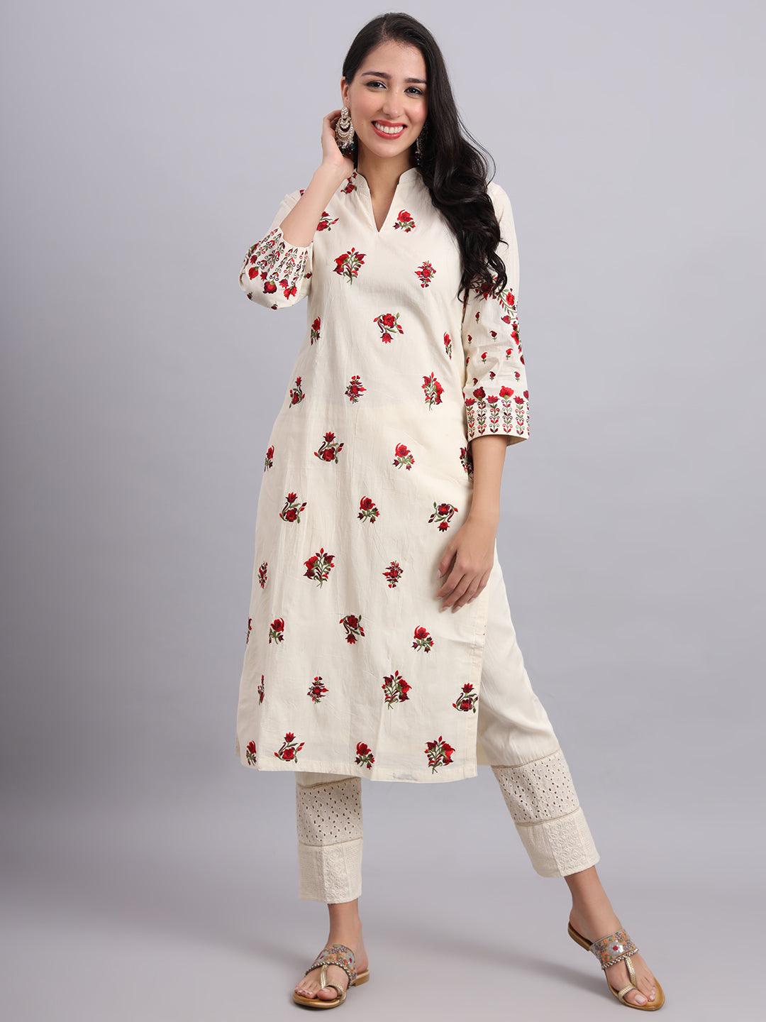 Rose Radiance Kurta Set – Elegant Traditional Wear for Women