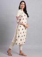 Charming Rose Embroidery Kurta and Dupatta Set by Shabreen
