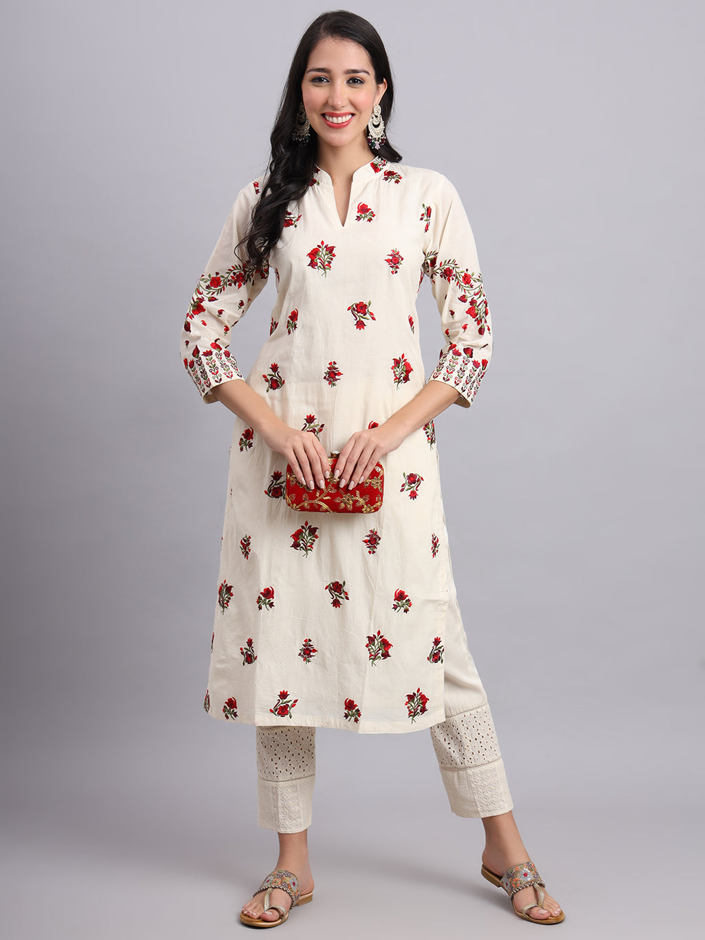 Rose Radiance Kurta Set – Elegant Traditional Wear for Women
