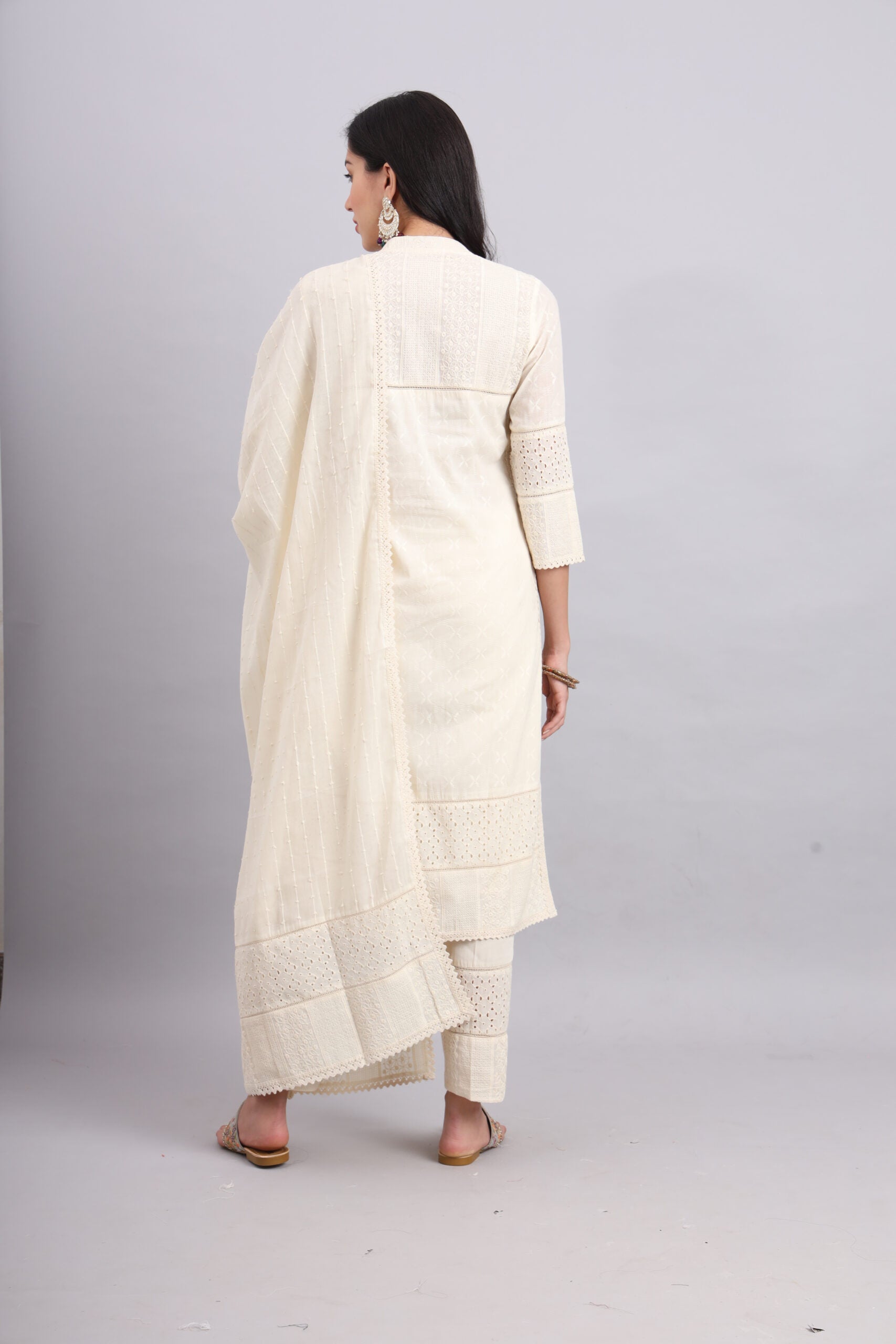 Side Button Kurta and Dupatta Set – Traditional Ethnic Wear for Women