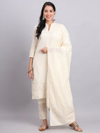 Side Button Kurta and Dupatta Set – Traditional Ethnic Wear for Women