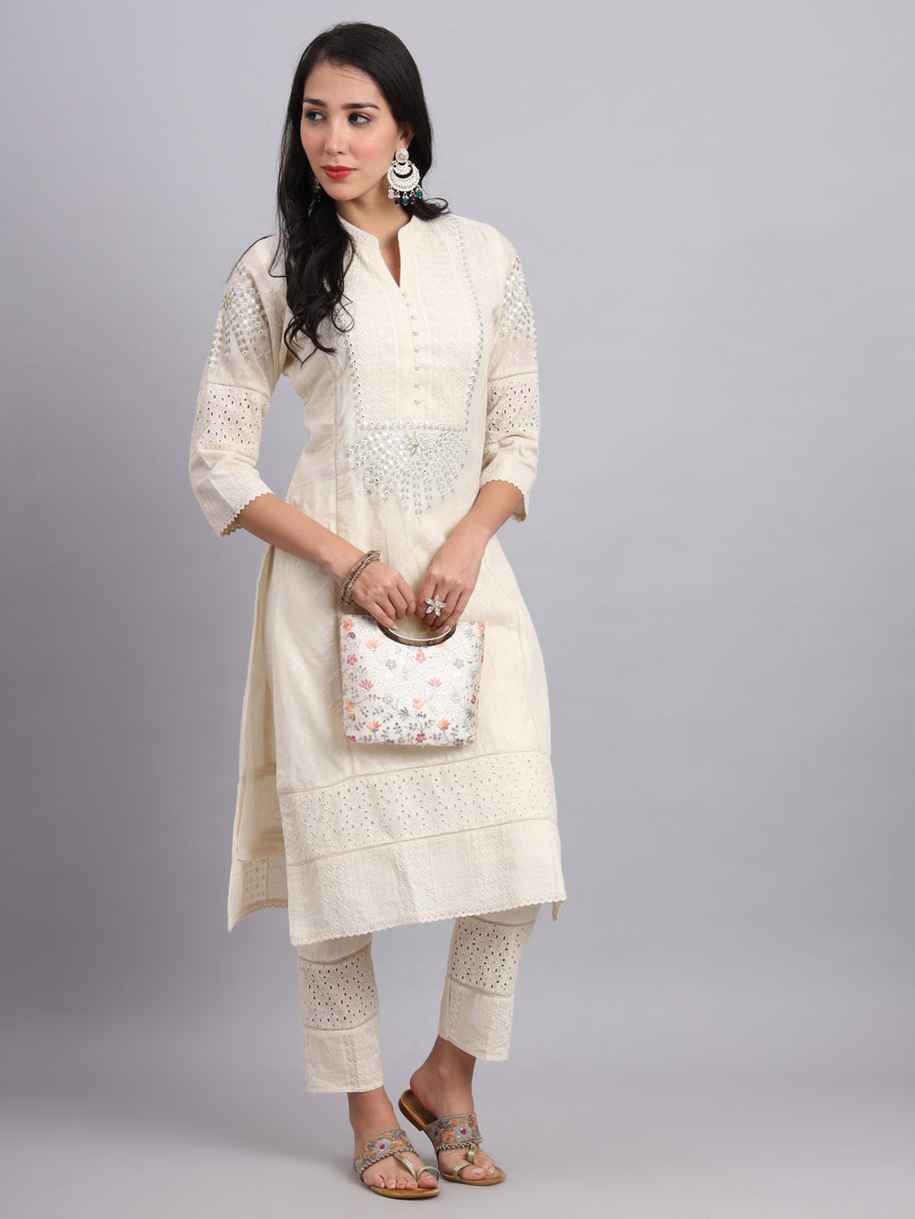 Rooh-e-Chikan Kurta Set – Handcrafted Lucknowi Chikankari Suit for Women
