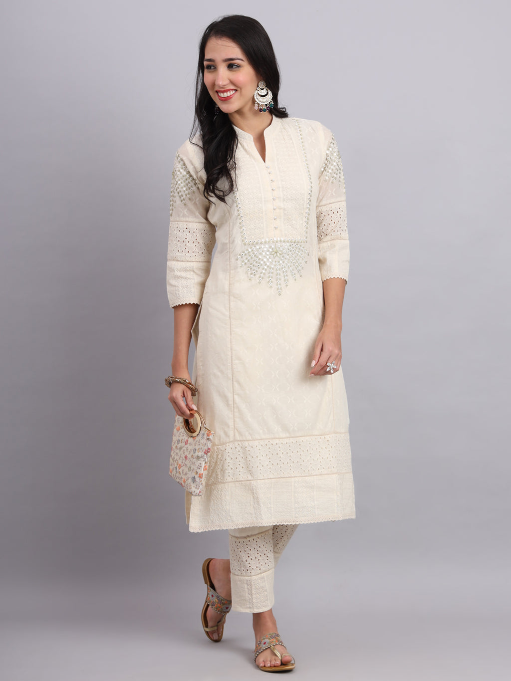 Rooh-e-Chikan Kurta Set – Handcrafted Lucknowi Chikankari Suit for Women
