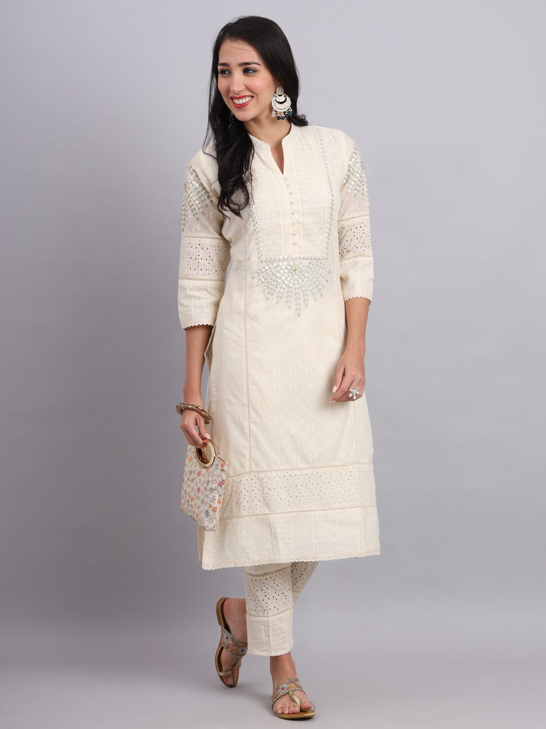 Rooh-e-Chikan Kurta Set – Handcrafted Lucknowi Chikankari Suit for Women