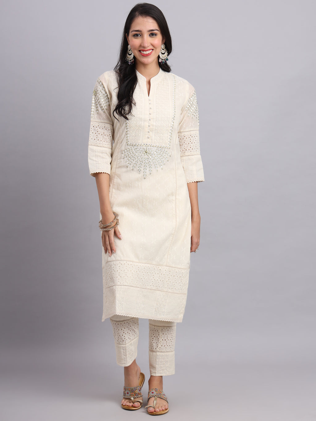 Rooh-e-Chikan Kurta Set – Handcrafted Lucknowi Chikankari Suit for Women