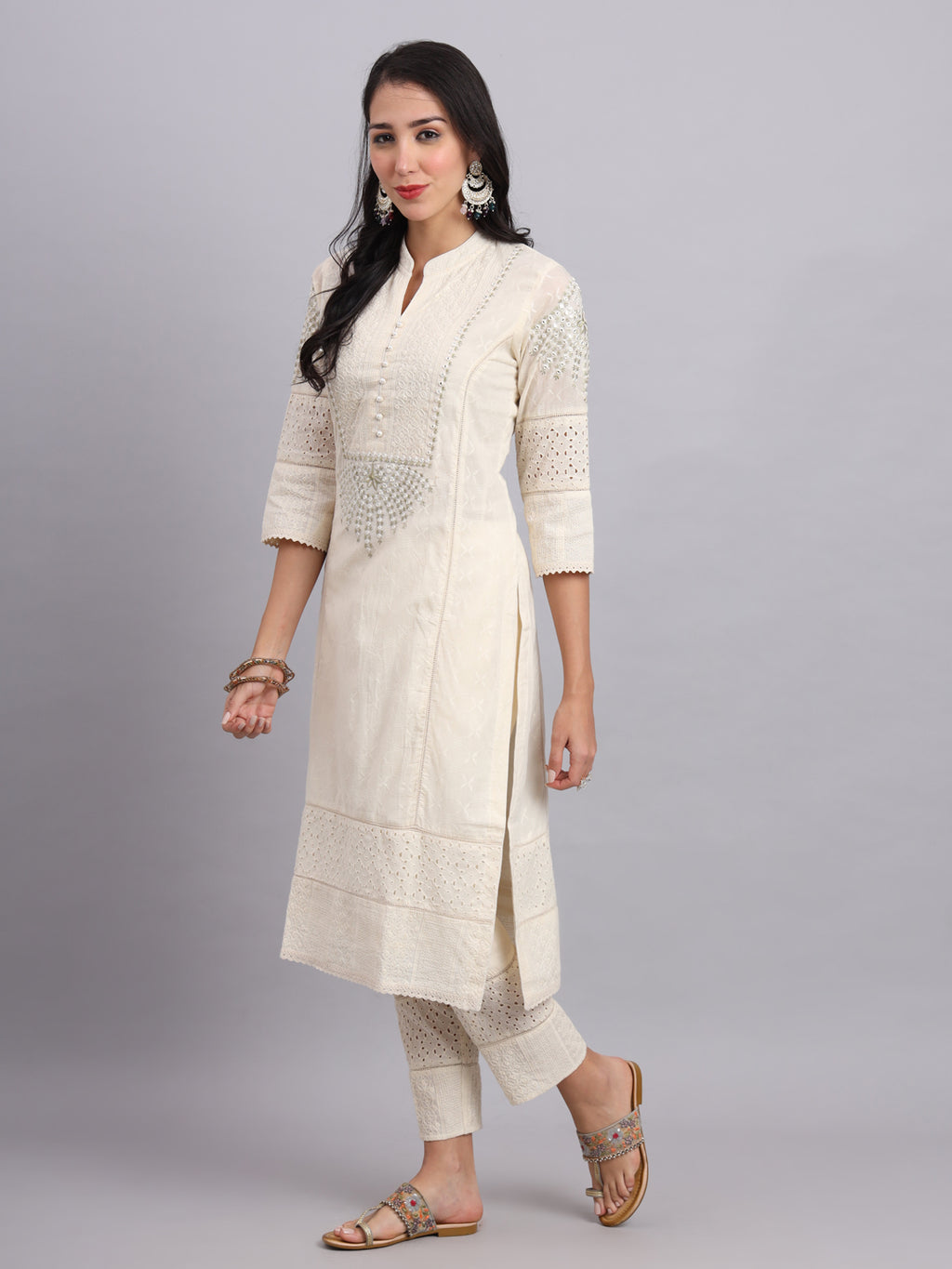 Rooh-e-Chikan Kurta Set – Handcrafted Lucknowi Chikankari Suit for Women