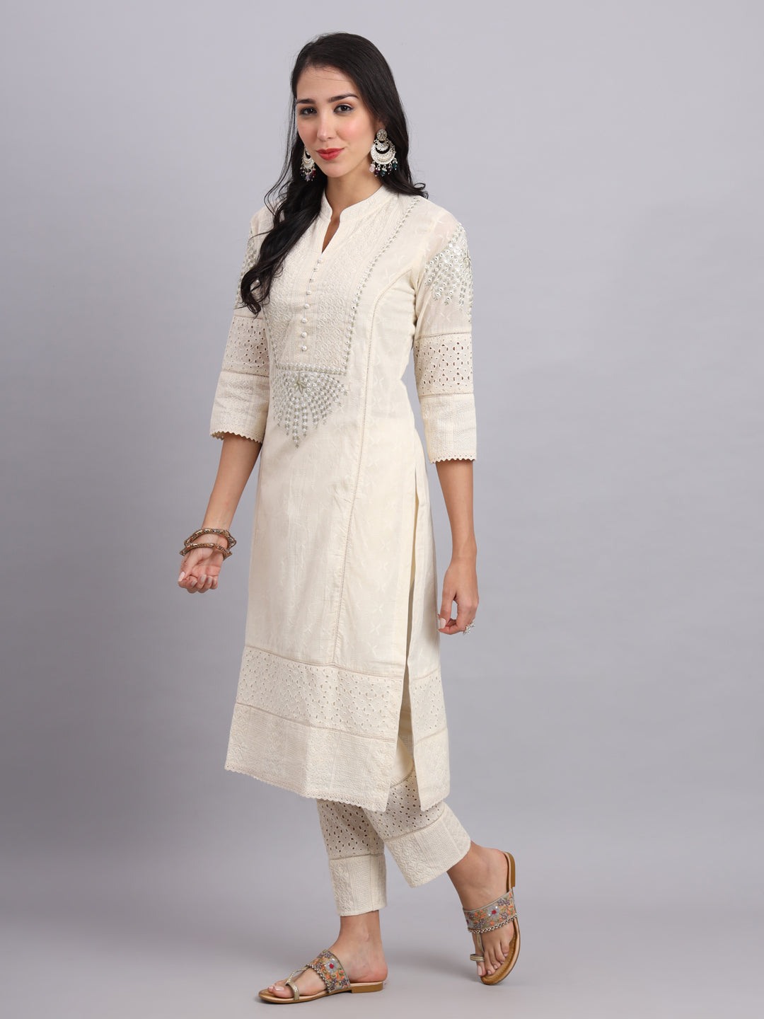 Rooh-e-Chikan Kurta Set – Handcrafted Lucknowi Chikankari Suit for Women