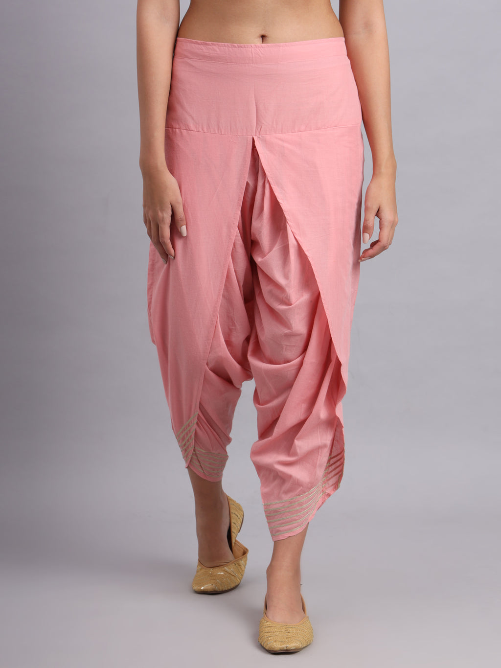 Peach Gota Short Angrakha Kurta – Festive Ethnic Outfit for Women