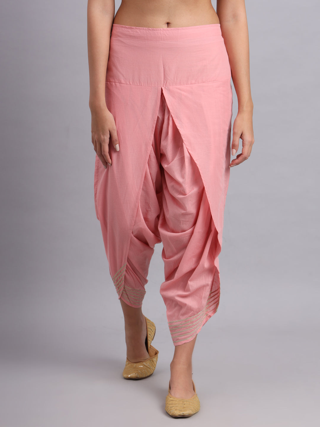 Peach Gota Short Angrakha Kurta – Festive Ethnic Outfit for Women