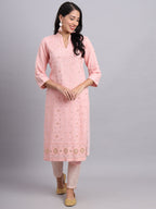 Lukhnavi Chikan Kari Kurta and Pants Set – Handcrafted Wear for Women