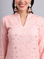 Lukhnavi Chikan Kari Kurta and Pants Set – Handcrafted Wear for Women