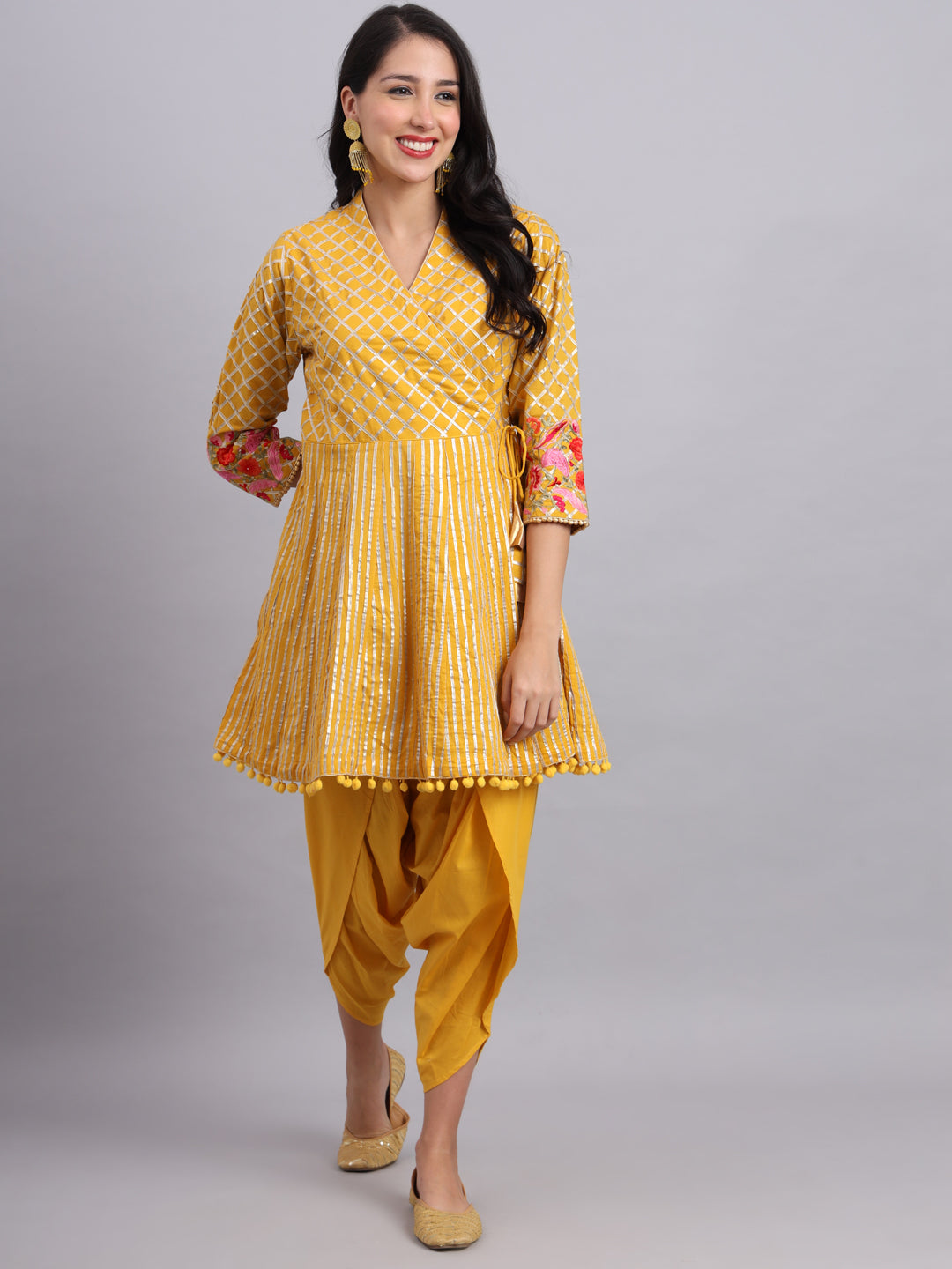 Sunflare Grace Ethnic Gota Kurti for Festive Wear – Traditional Designer Kurti for Women