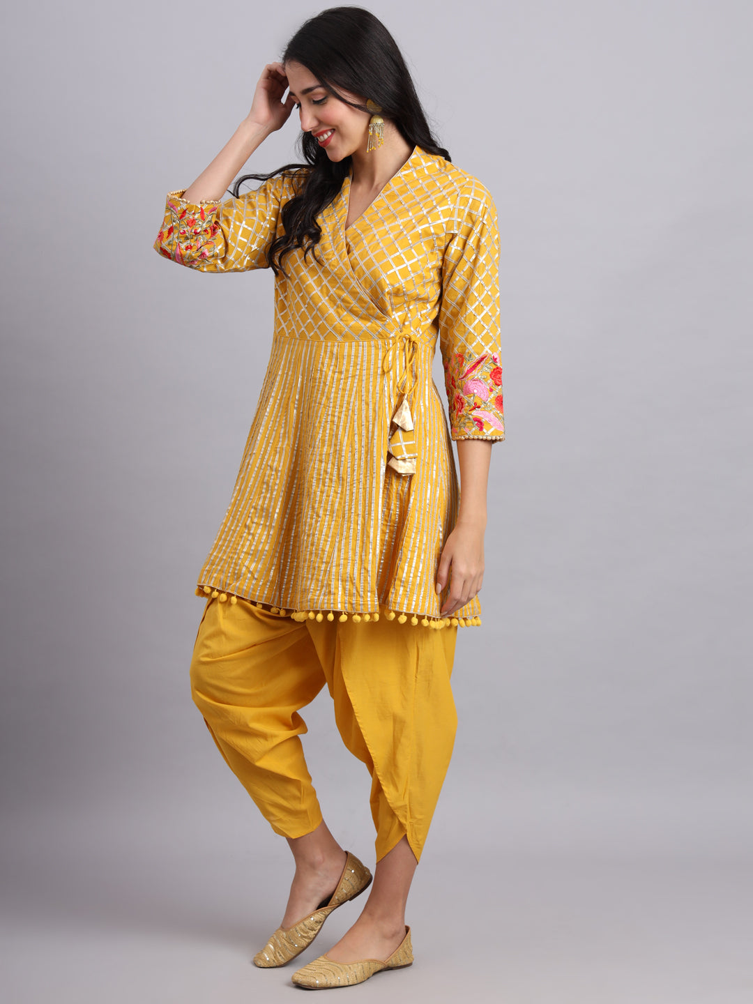 Sunflare Grace Ethnic Gota Kurti for Festive Wear – Traditional Designer Kurti for Women
