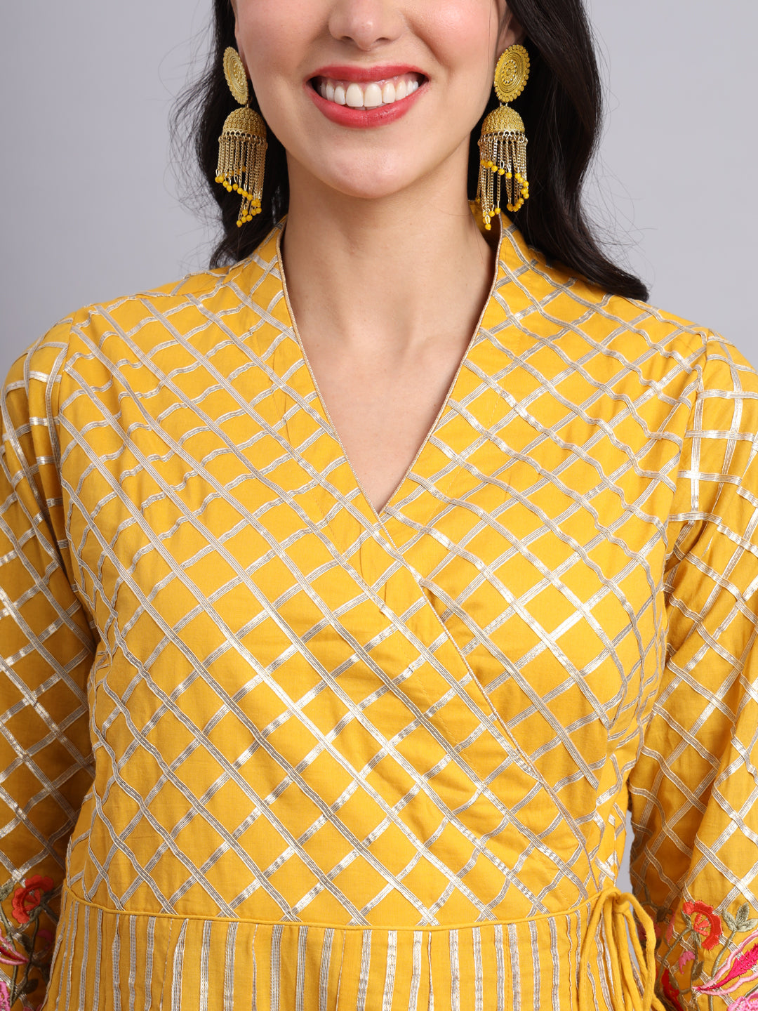Sunflare Grace Ethnic Gota Kurti for Festive Wear – Traditional Designer Kurti for Women