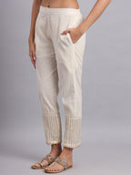Moonlight Bloom White Gota Patti Angrakha – Ethnic Wear for Women