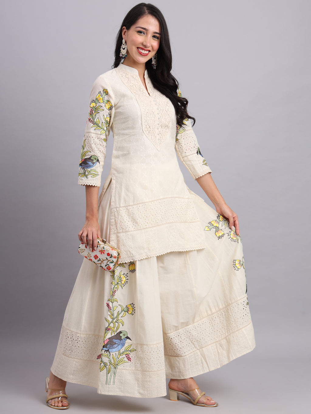 Royal Peacock Print Kurti for Women – Ethnic Wear