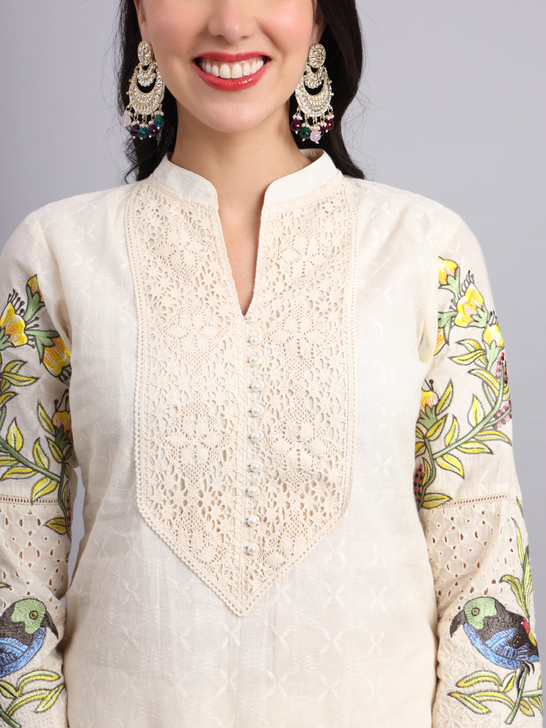 Royal Peacock Print Kurti for Women – Ethnic Wear