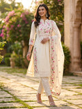 Kali Kurta 3-Piece Set with Parsi Embroidery