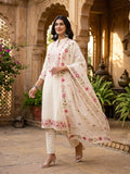 Dod Kurta 3-Piece Set with Parsi Embroidery | Cotton Kurta, Pants & Dupatta | Shabreen
