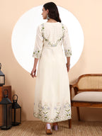 Aliya Cut Anarkali Parsi Embroidery With Lining