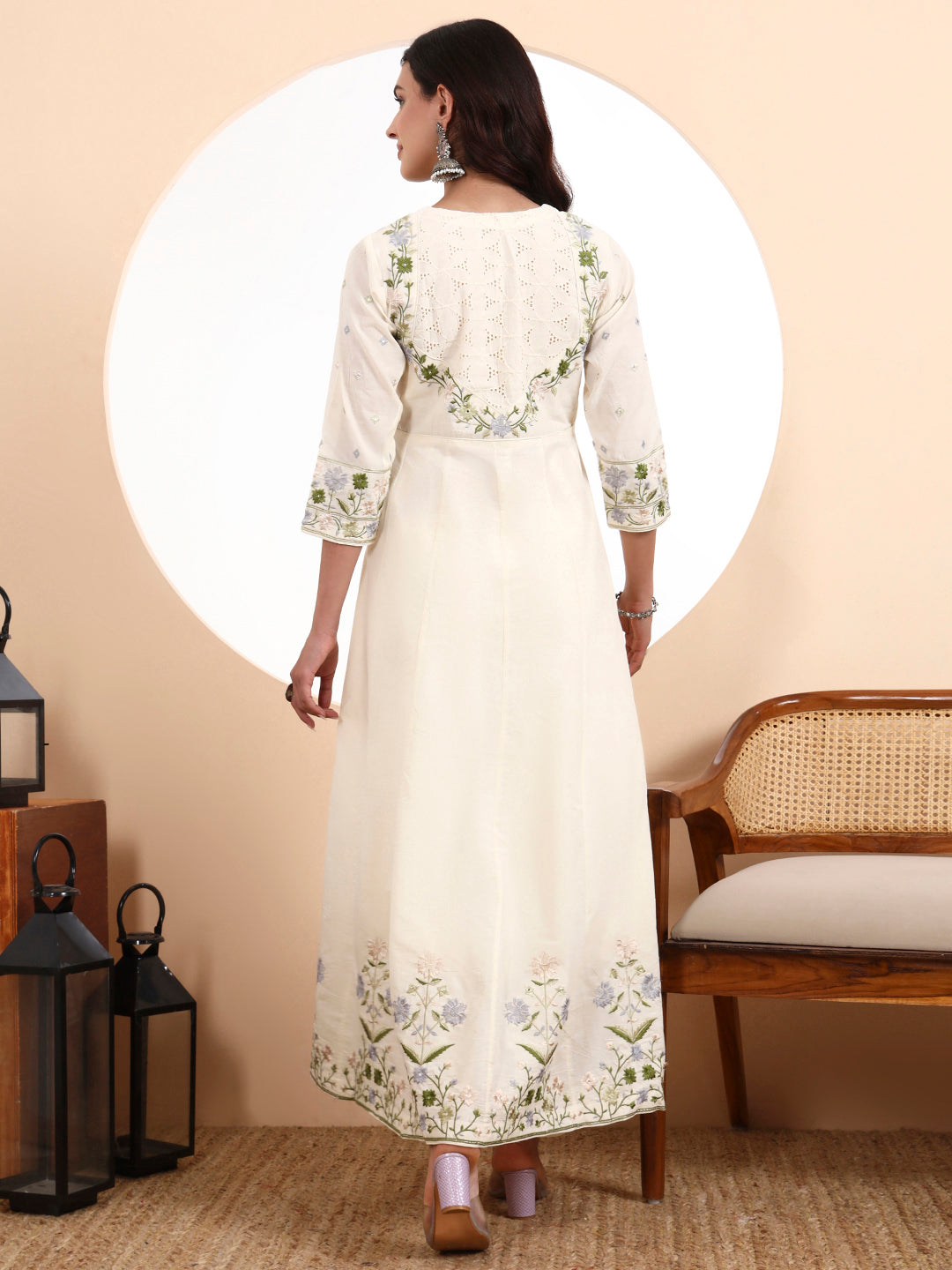 Aliya Cut Anarkali Parsi Embroidery With Lining